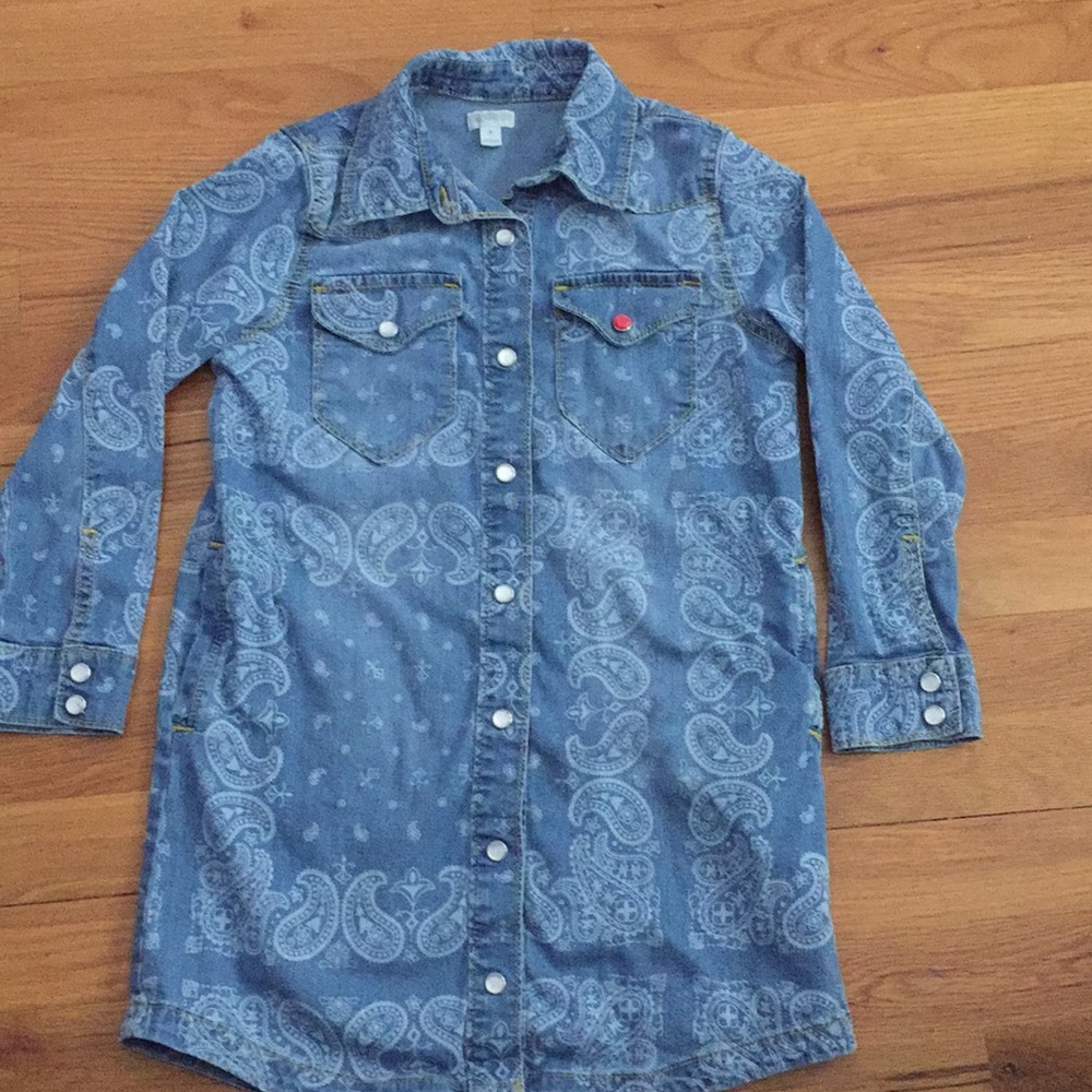 Gymboree Blue Paisley Denim Dress